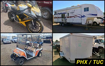 Public Auctions on Boats, RVs, Motorcycles, Carts in Arizona