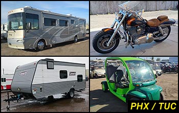 Public Auctions on Boats, RVs, Motorcycles, Carts in Arizona
