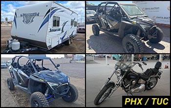 Public Auctions on Boats, RVs, Motorcycles, Carts in Arizona