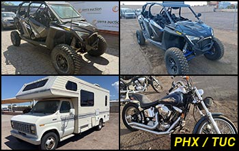 Public Auctions on Boats, RVs, Motorcycles, Carts in Arizona