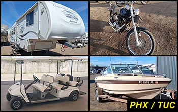 Public Auctions on Boats, RVs, Motorcycles, Carts in Arizona