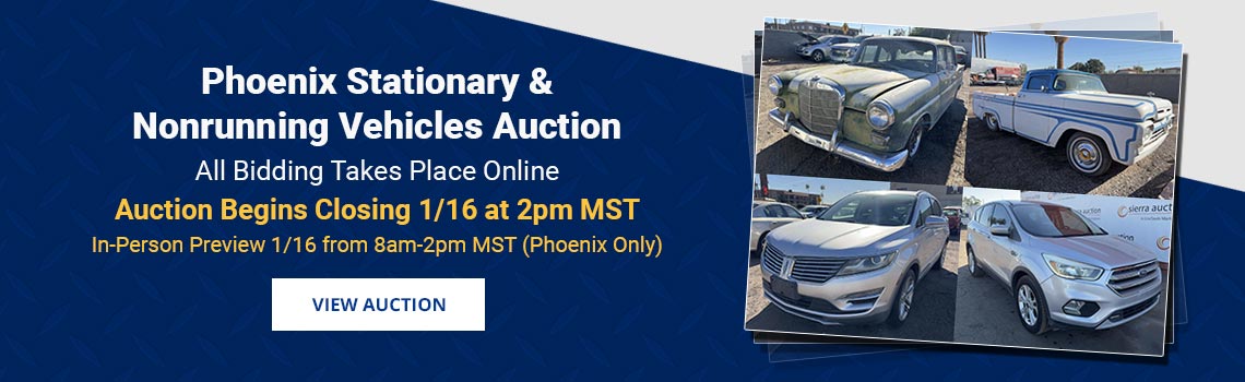 Image showing upcoming auction with link