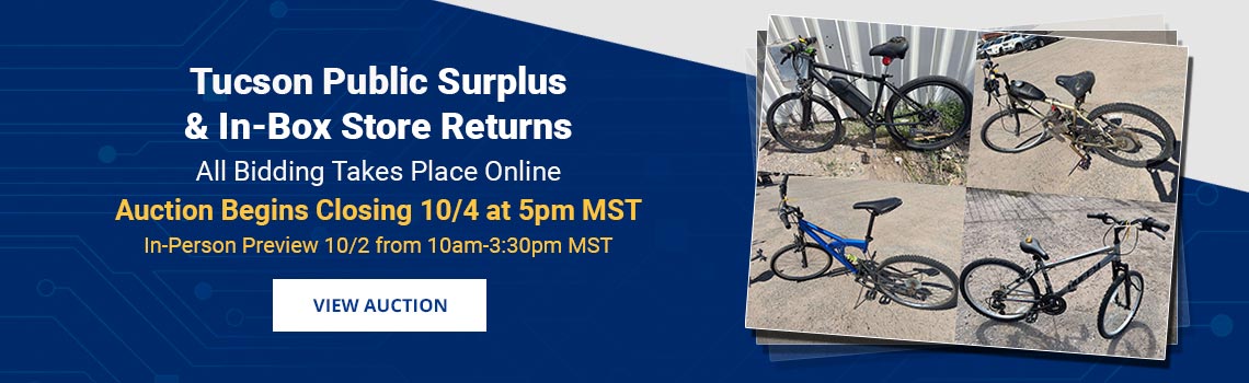Tucson Public Surplus Auction Begins Closing Sunday, October 4th
