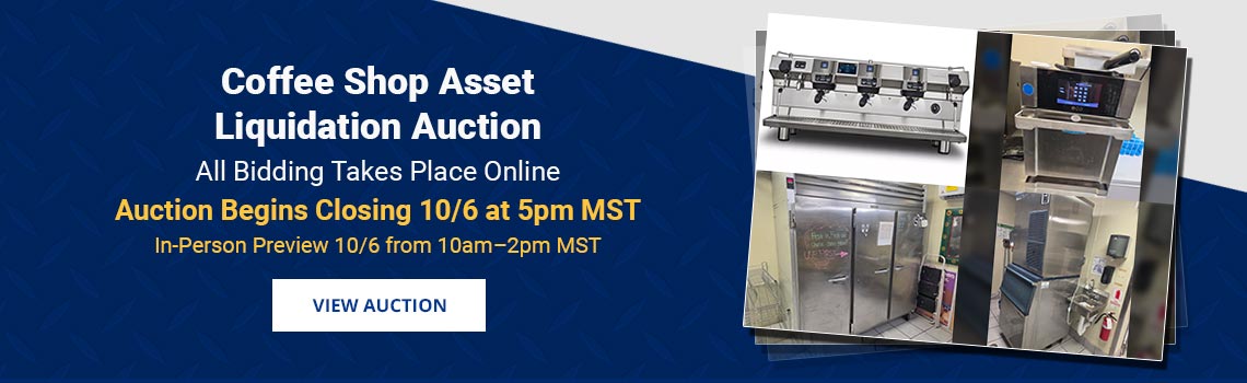 Coffee Shop Asset Liquidation Closing Tuesday, October 6th