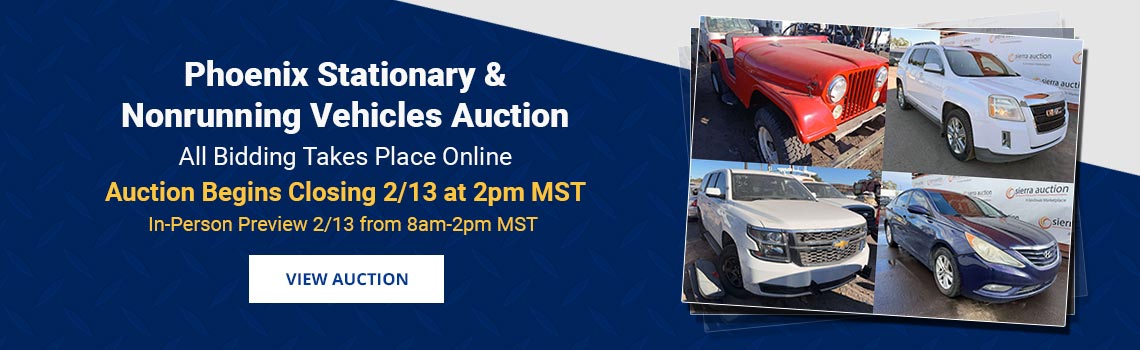 Image showing upcoming auction with link