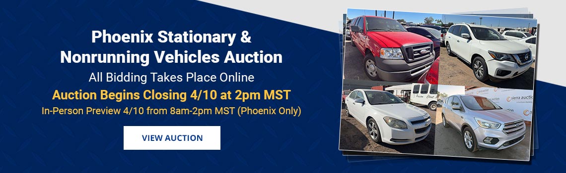Image showing upcoming auction with link