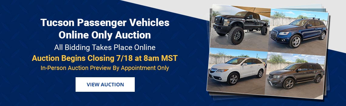 Phoenix & Tucson Arizona Passenger Vehicles Auction Closing Saturday, June 27th