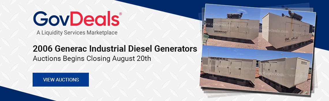 2006 Generac Industrial Diesel Generators Auctions Begins Closing August 20th