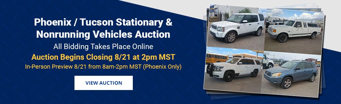 Phoenix / Tucson Stationary & Nonrunning Vehicles Begins Closing Friday, August 21st