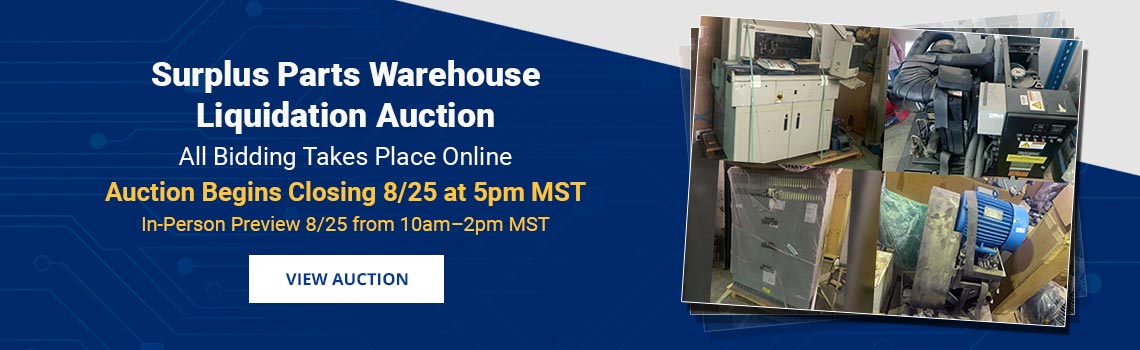 Parts Warehouse Liquidation Auction Begins Closing Tuesday, August 25th