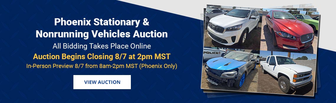 Phoenix Nonrunning and Stationary Vehicles Auction Closing Friday, August 7th
