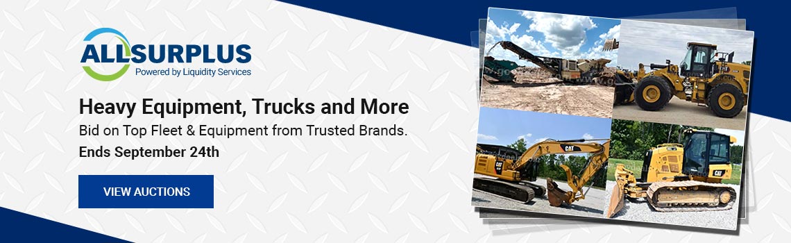 Heavy Equipment, Trucks and More Listed on AllSurplus